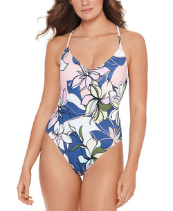 Salt + Cove Salt + Cove Juniors' Spring Bloom Printed One-piece Swimsuit Multi thumbnail 1