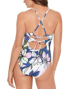 Salt + Cove Salt + Cove Juniors' Spring Bloom Printed One-piece Swimsuit Multi thumbnail 3