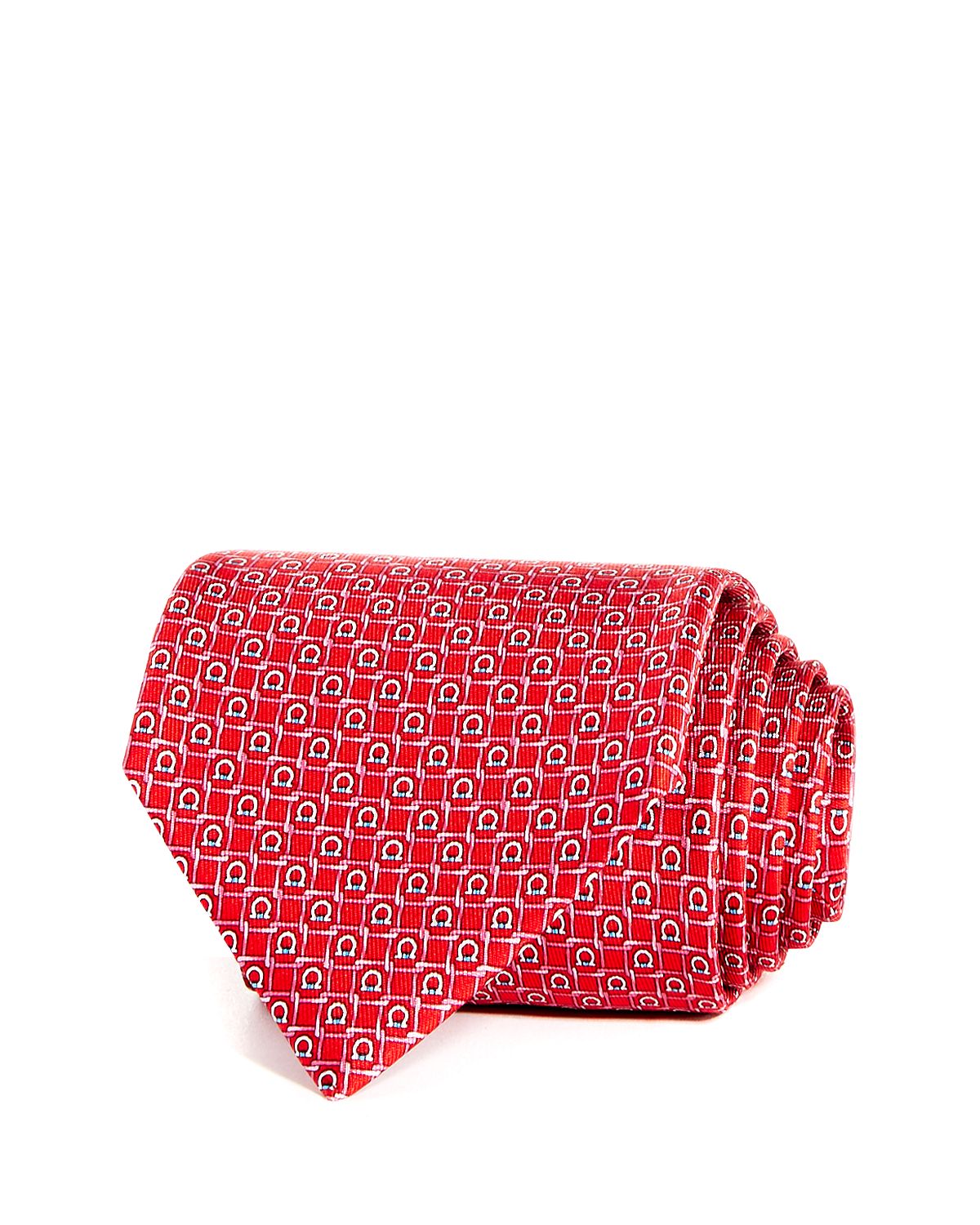 Salvatore Ferragamo Gioco Gancini Silk Classic Tie Red