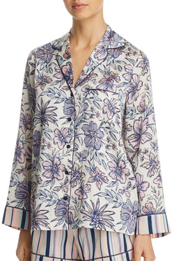 Sam Edelman Antique-White/Floral Button-Up PJ Top thumbnail 1