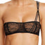 Sam Edelman Black Asymmetric Lace Bandeau Bralette