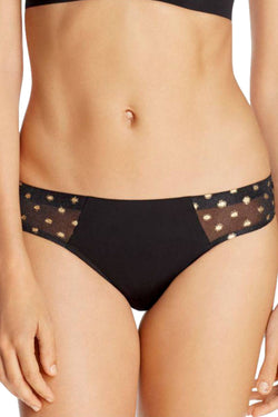 Sam Edelman Black/Gold-Dot Mesh Hipster Panty thumbnail 1