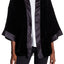 Sam Edelman Black/Navy Velvet Smoking Jacket/Wrap