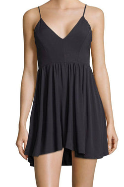 Sam Edelman Charcoal-Grey Jersey Orchid Romper thumbnail 2
