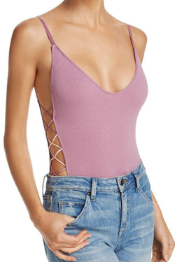 Sam Edelman Dusty-Orchid Strappy-Side Bodysuit thumbnail 3