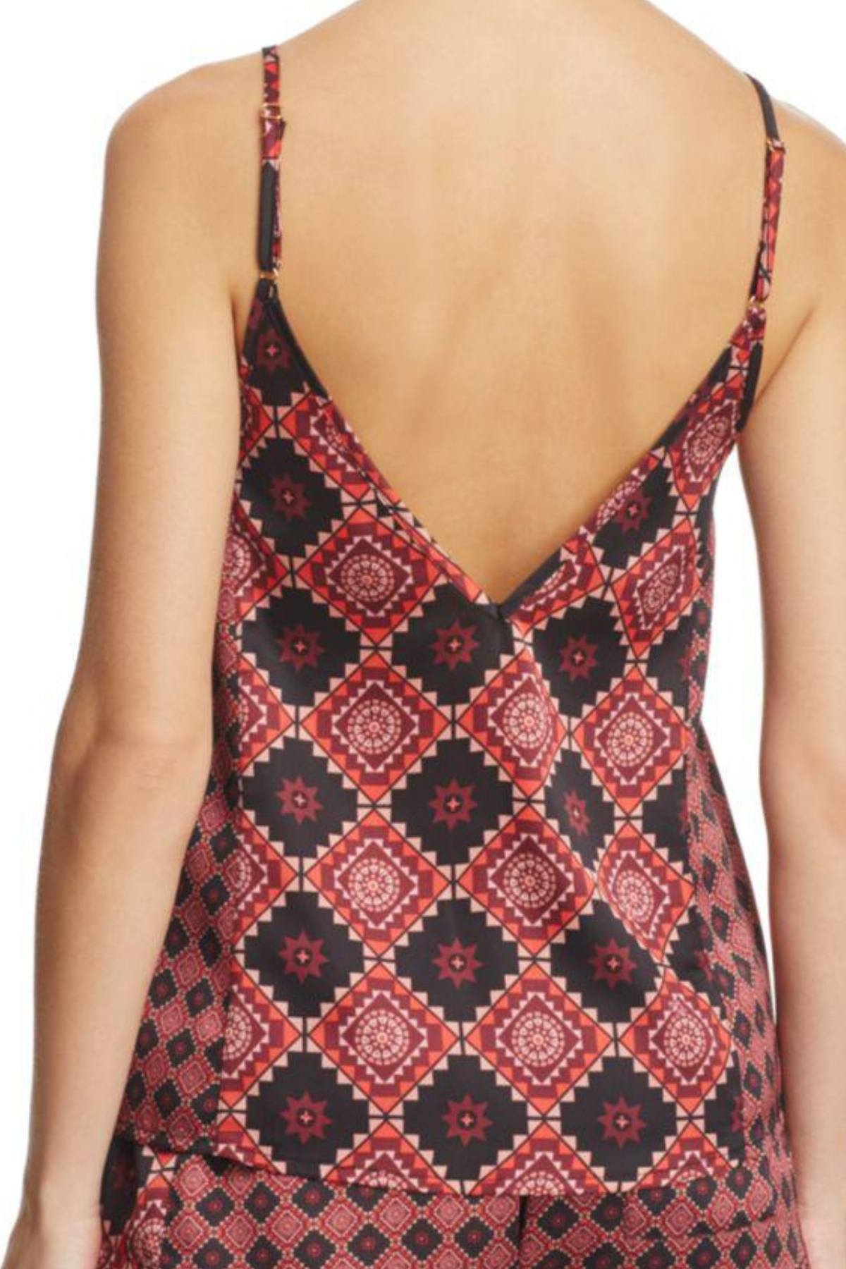 Sam Edelman Wine Windsor/Aztec-Printed Cami and Eye Mask Set