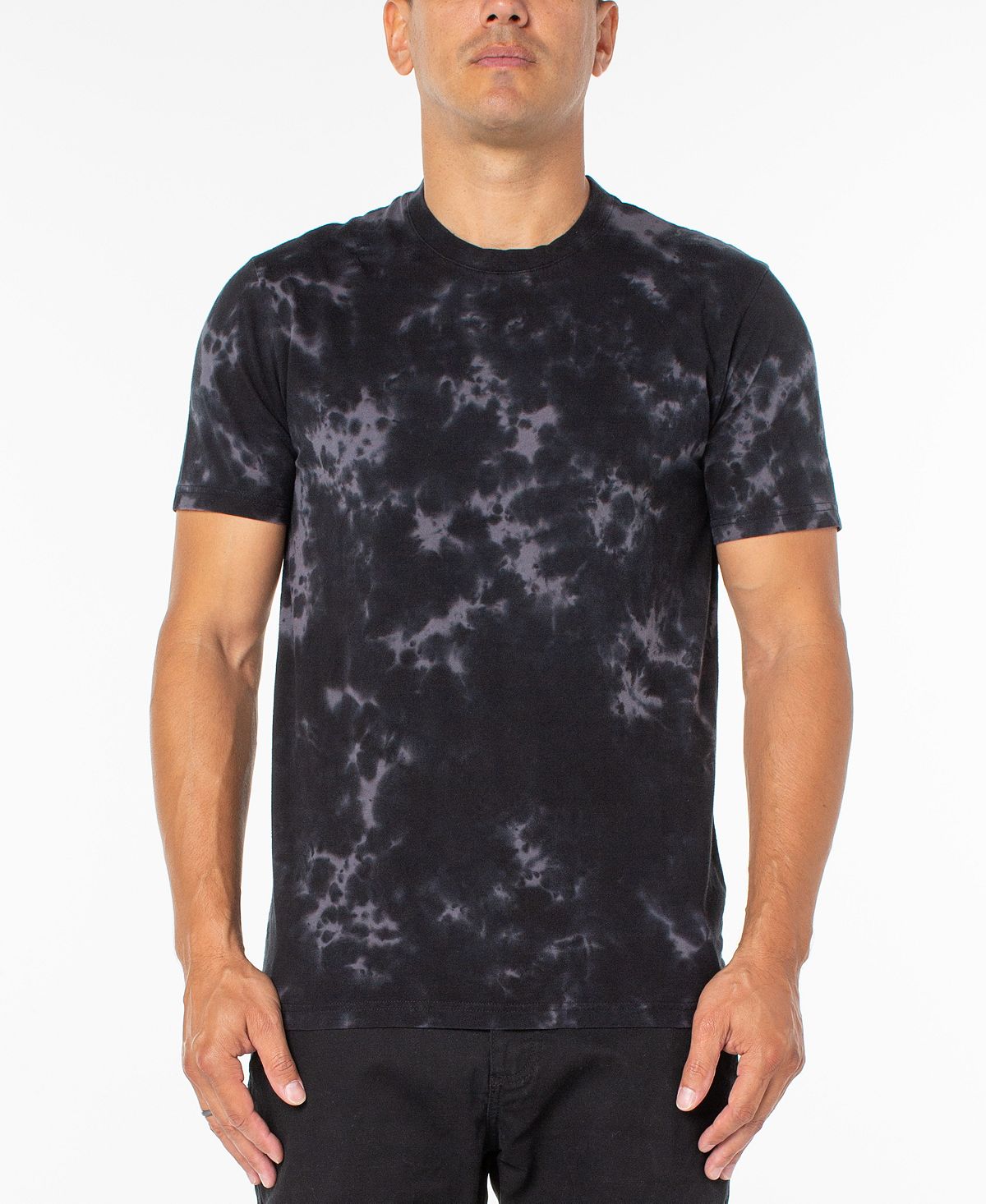 Sanctuary Lightweight Basic T-shirt Black Tie Dye