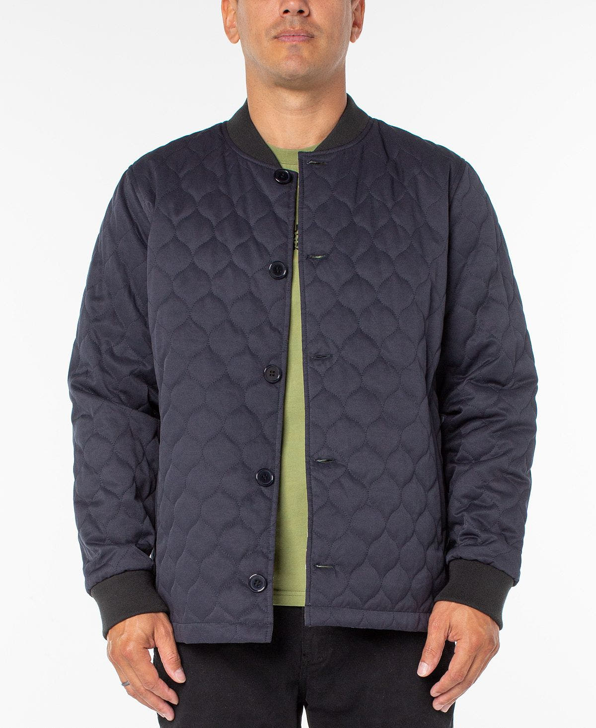 Sanctuary Lightweight Reversible Quilted Bomber Jacket Evning Blue