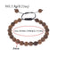 Sandalwood/Matte-Black Onyx Spartan-Helmet Charm Meditation Bracelet
