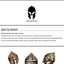 Sandalwood/Matte-Black Onyx Spartan-Helmet Charm Meditation Bracelet
