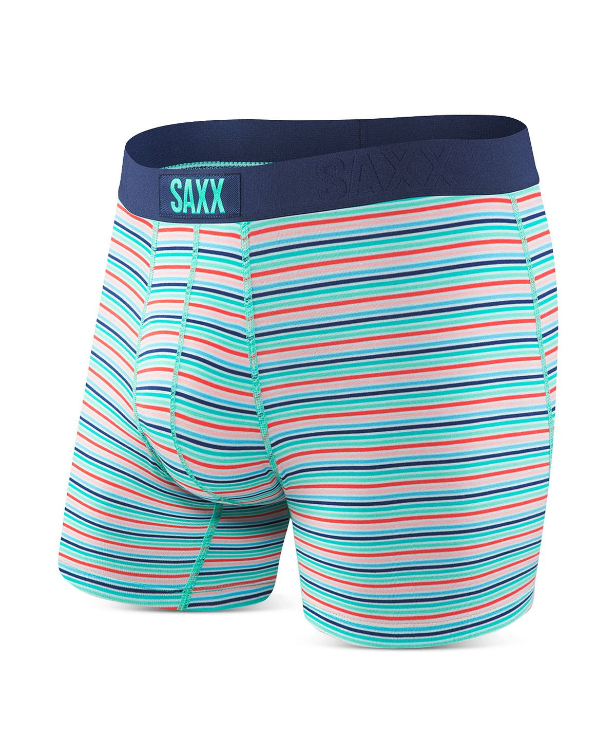 Saxx Vibe Striped Boxer Briefs Blue Multi