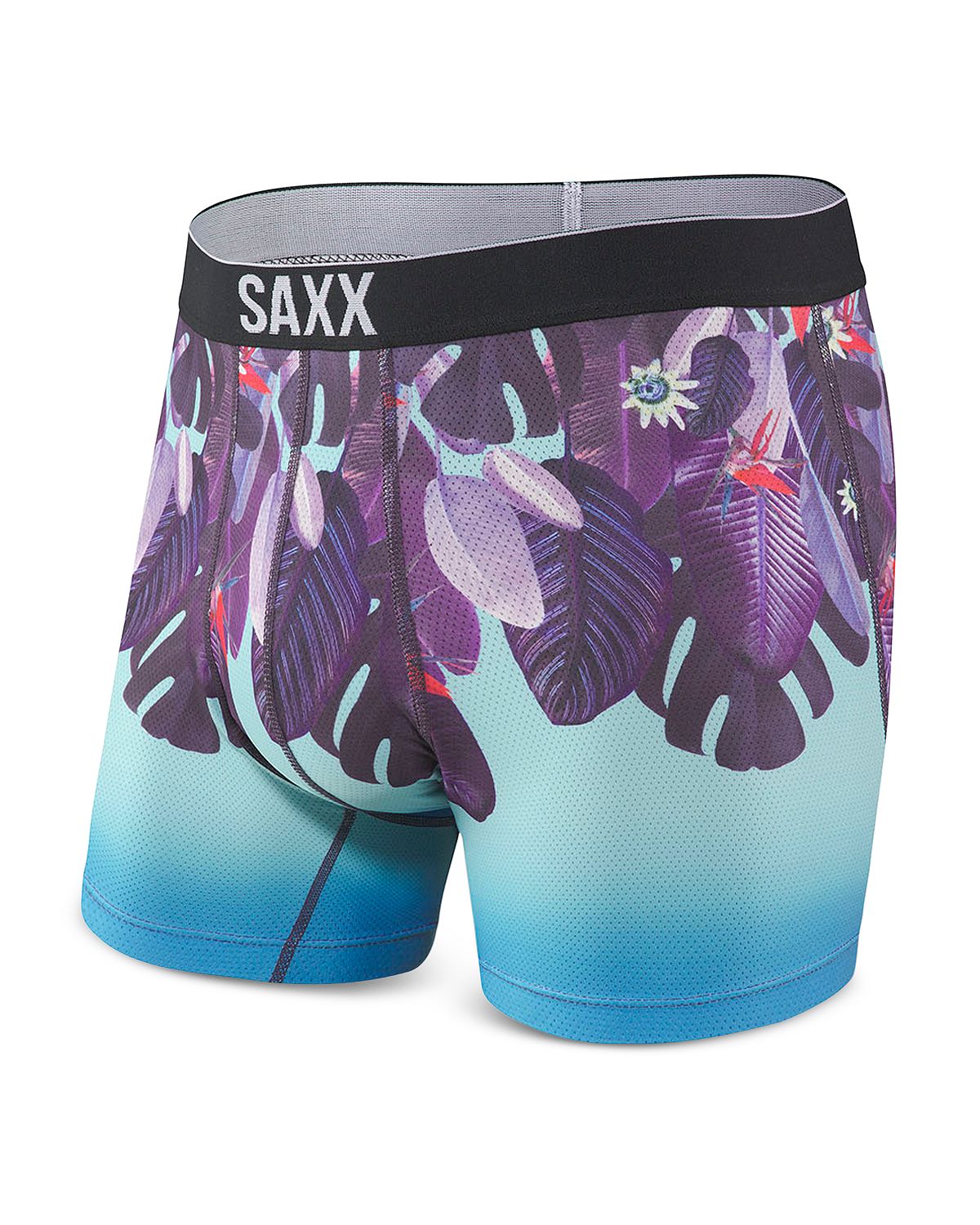 Saxx Volt Boxer Briefs Purple Leaves