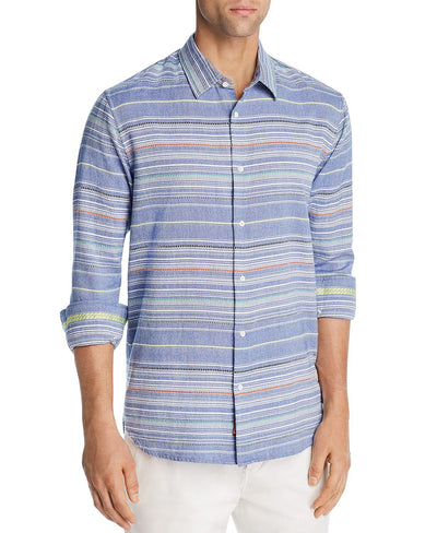 Scotch & Soda Chic Striped Regular Fit Shirt Blue