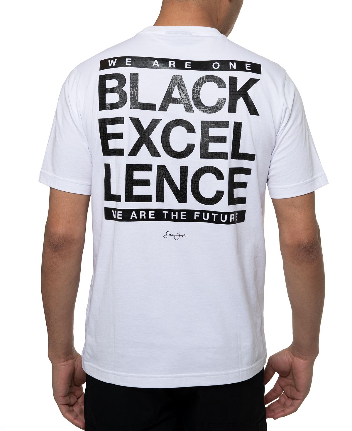 Sean John Black Excellence Graphic T-shirt Bright White