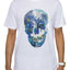 Sean John Bleach White Reversible Sequin Skull T-Shirt
