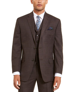 Sean John Classic-fit Stretch Suit Separate Jackets Brown Neat thumbnail 1