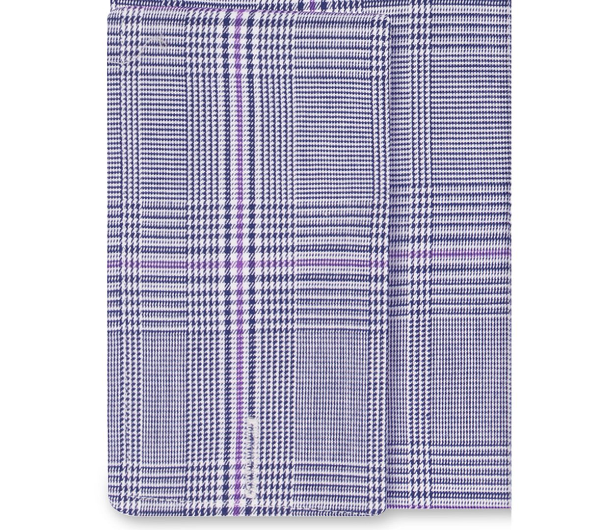 Sean John Classic/regular-fit Blue Plaid French Cuff Dress Shirt Blue Velvet