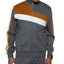 Sean John Coloblocked Faux Suede Track Jacket Smoke Grey