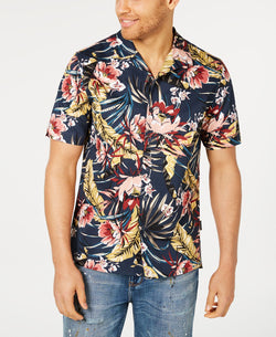 Sean John Floral Resort Shirt Night Sky thumbnail 1