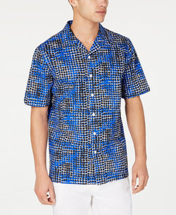 Sean John Geometric Print Shirt Geo Blue thumbnail 1