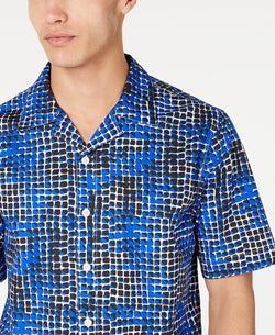 Sean John Geometric Print Shirt Geo Blue thumbnail 3
