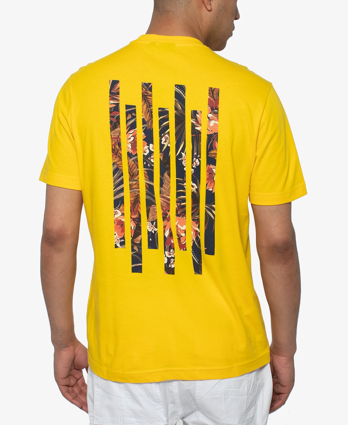 Sean John Lamour Floral Graphic T-shirt Lemon