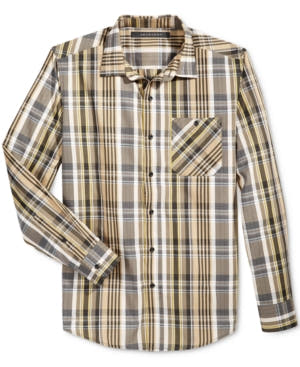 Sean John Men's Plaid Shirt Grey