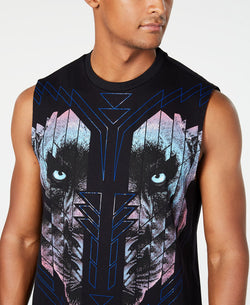 Sean John Panther Graphic Muscle Tank Black thumbnail 3