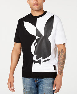 Sean John Playboy Collection Regular-fit Colorblocked Logo-print Sweatshirt Bright Whi thumbnail 1