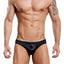 Secret Male Black Frilly-Trim Slip Brief