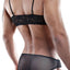 Secret Male Black Lace Rouched-Front Bralette