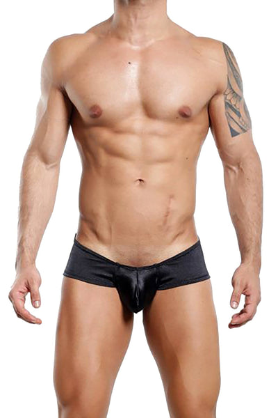 Secret Male Black Shiny Cheeky Square-Cut Bulge Brief