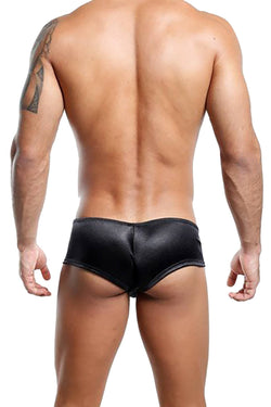 Secret Male Black Shiny Cheeky Square-Cut Bulge Brief thumbnail 3