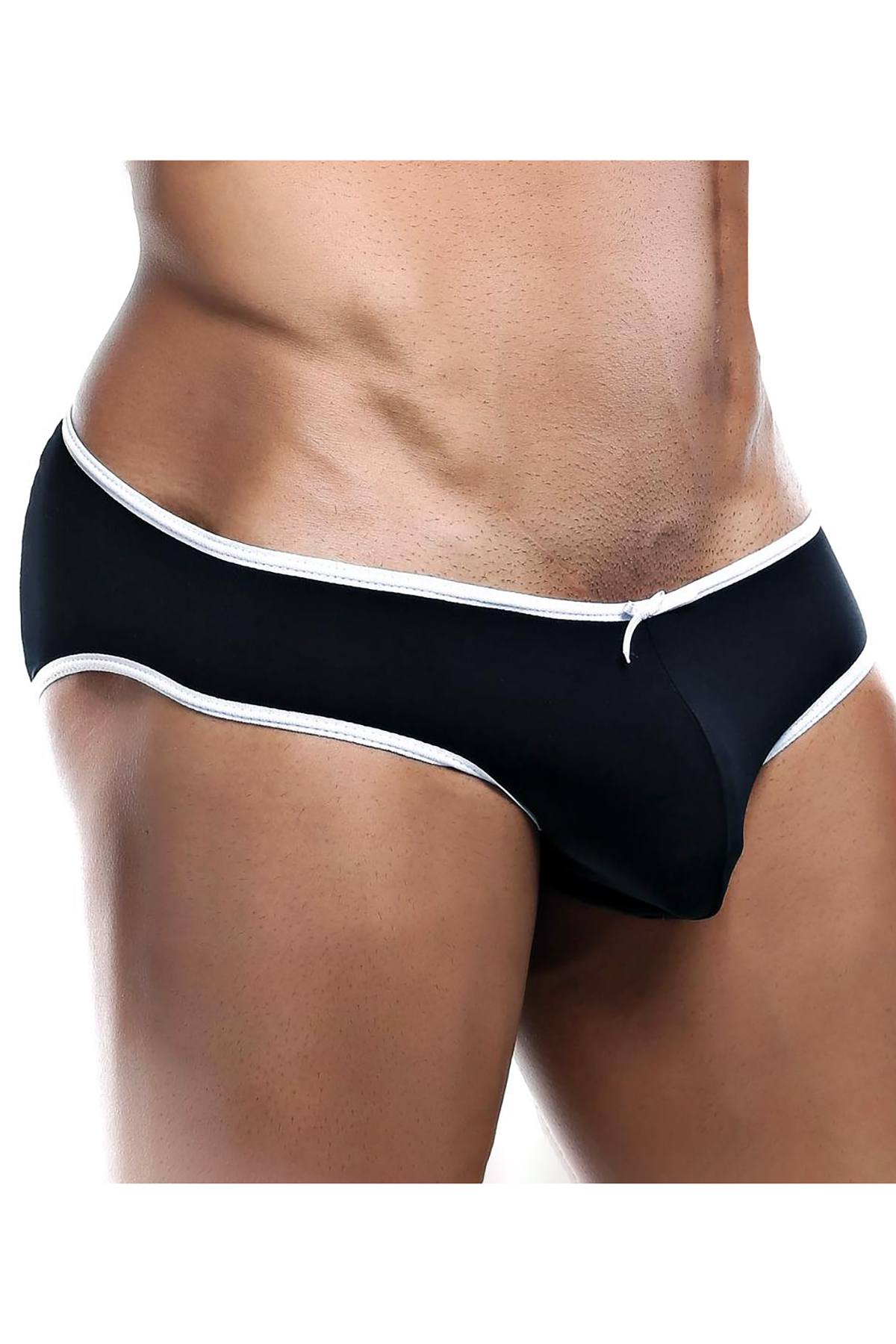 Secret Male Black/White Colorblock Mesh Back Brief