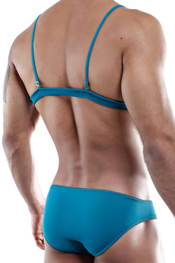 Secret Male Jade Green Nylon Rose Triangle Bralette thumbnail 2