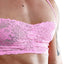 Secret Male Pink Lace Rouched-Front Bralette