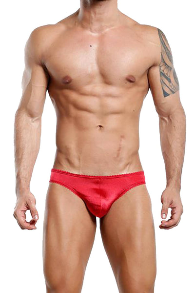 Secret Male Red Frilly-Trim Slip Brief
