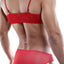 Secret Male Red Lace Rouched-Front Bralette