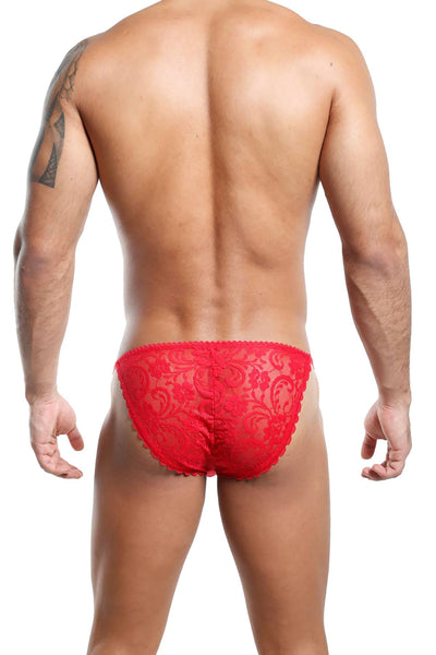 Secret Male Red Lace String Bikini Brief
