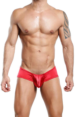 Secret Male Red Shiny Cheeky Square-Cut Bulge Brief thumbnail 1