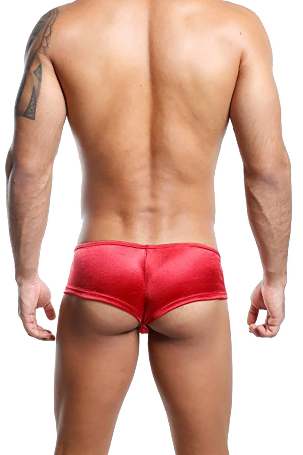Secret Male Red Shiny Cheeky Square-Cut Bulge Brief