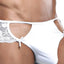 Secret Male White Cutout Cheeky Lace Thong