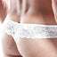 Secret Male White Lace Waist Micro Thong