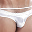 Secret Male White Strap Front Low Rise Micro Bikini Brief