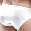 Secret Male White Strap Front Low Rise Micro Bikini Brief