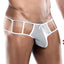 Secret Male White Textured Mesh Open-Grid Sides Bikini Brief