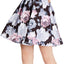 Sequin Hearts Black Floral Juniors Flare Skirt