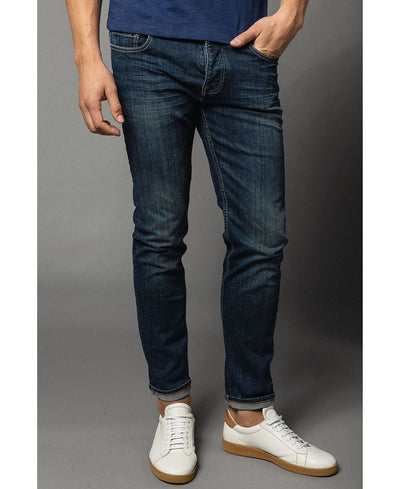 Serge Blanco 5 Pocket Stretch "525" Denim Jean Dark Blue