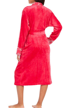 Sesoire Berry French Fleece Long Wrap Robe thumbnail 3