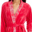 Sesoire Berry French Fleece Long Wrap Robe